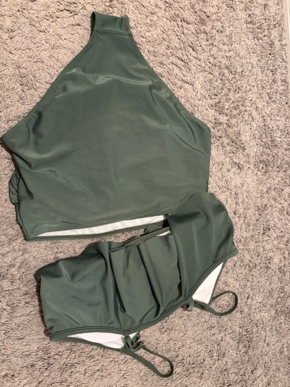 Olive green maternity swim suit - Picture 2 of 2